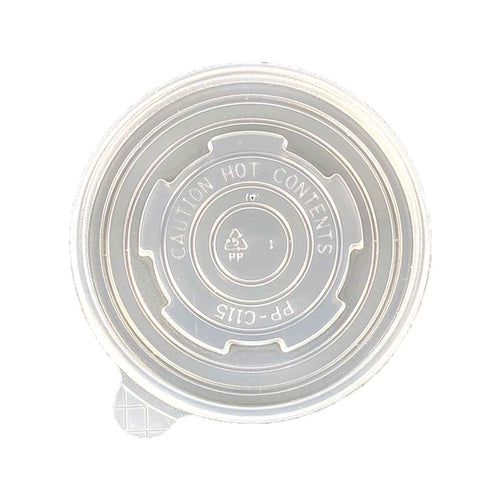 115mm PP Soup Bowl Lid for 12/16 oz Bowls - 500 Pcs