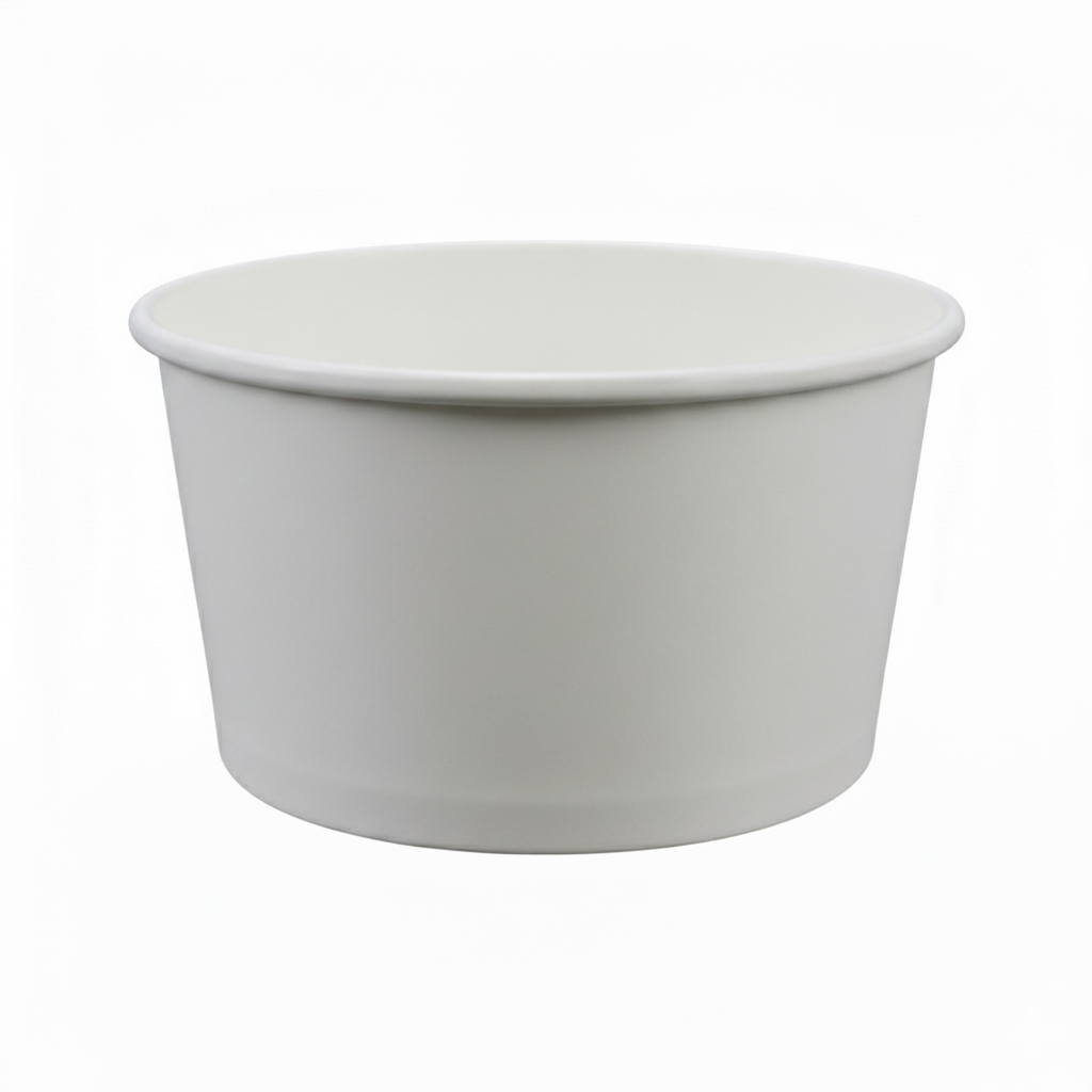 12 oz White Paper Soup Bowl, 115mm - 500 Pcs