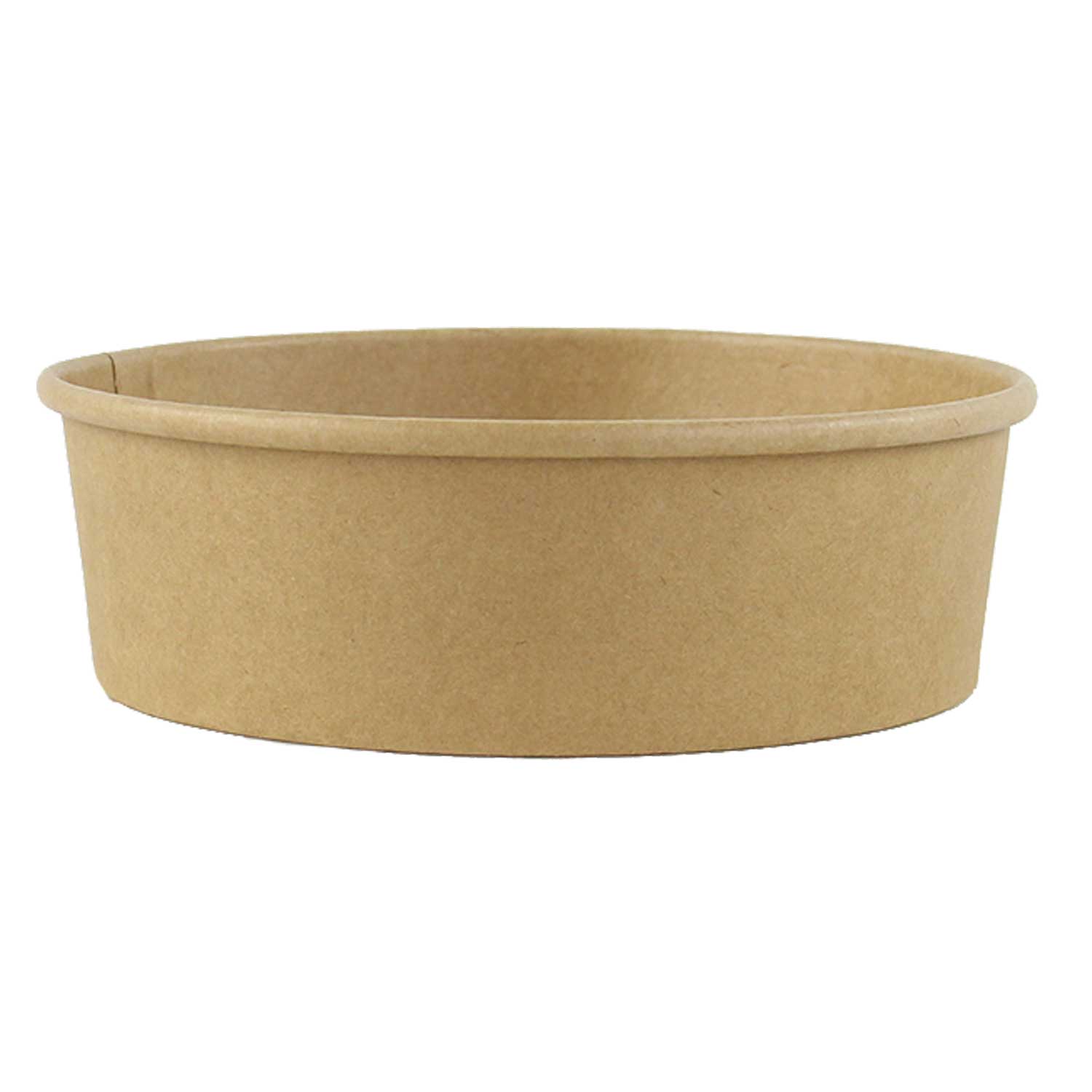26 oz Kraft Round Paper Bowl, 750 ml, 150mm - Base Only - 300 Pcs