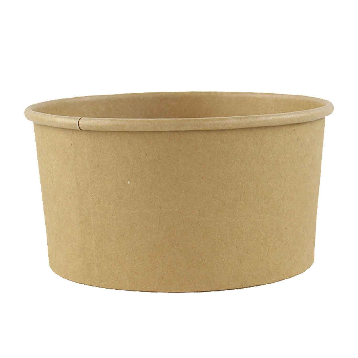 32 oz Kraft Round Paper Bowl, 1000 ml, 150mm - Base Only - 300 Pcs